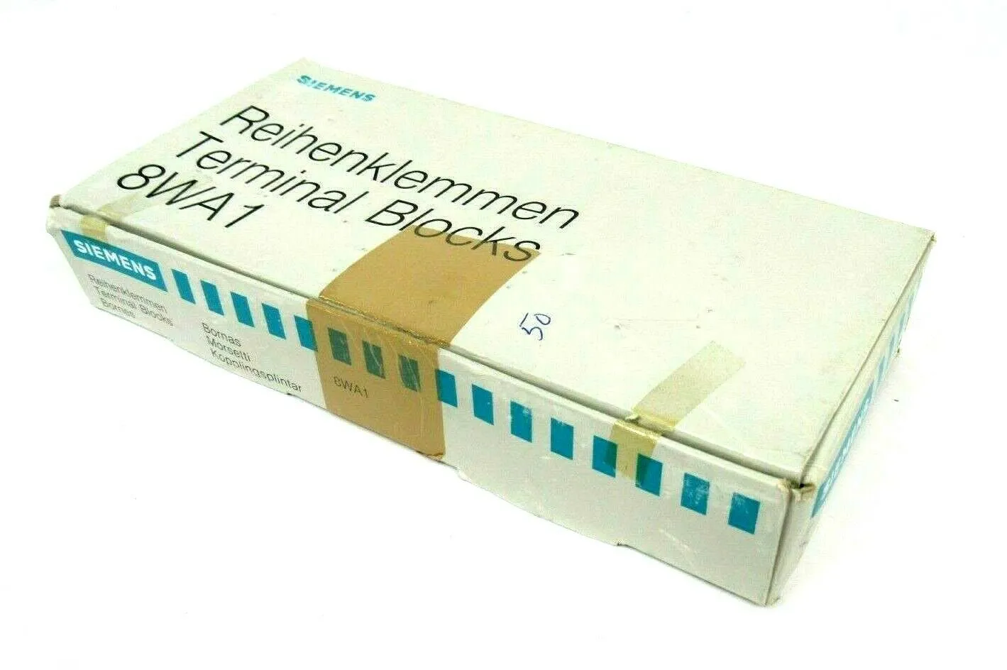 NEW BOX OF 50 SIEMENS 8WA1-734 TERMINAL BLOCKS 8WA1734