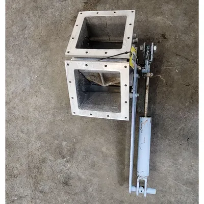 Used 8" Semco Square Aluminum Body 2-Way Pneumatic Diverter Valve
