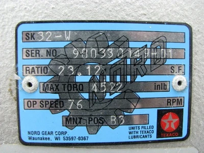USED NORD GEAR CORP SK32-W
