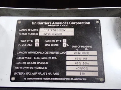 USED UNICARRIER RPXT2W2G60BV