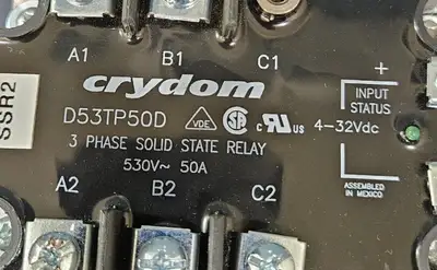 Crydom D53TP50D 3-Phase 50A/530V Solid State Relay - Black. Loc3E-19