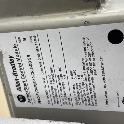 USED Allen Bradley 284D-FVD4POZ-10-CR-3-DB-SB.  280-FN-10-C