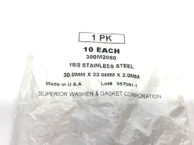 New | in-Stock Superior Washer & Gasket Stainless Steel Shim 2mm 98089A467 10-PACK Hardware Washers Michigan US | Maverick Industrial Sales #1394946