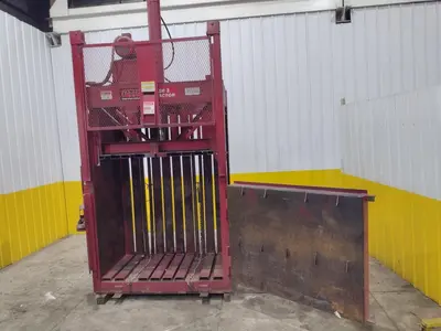 30" x 60" PTR PHILADEPHIA TRAMRAIL MODEL #2300HD VERTICAL HYRAULIC CARDBOARD BALER COMPACTOR: STOCK #23413