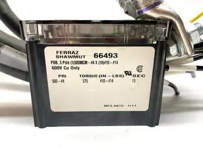 USED FERRAZ SHAWMUT DISTRIBUTION BLOCK