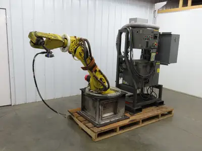 Fanuc M-6I Industrial Robot 6 Axis R-J2 Controller Teach Pendant Spray Head