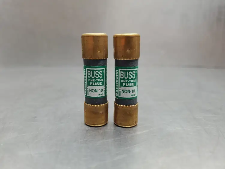 Used Bussmann NON-10 One-Time Fuse, 250V, 10A, Lot of 2 Fuses South Carolina US | Palmetto Automation #1521178