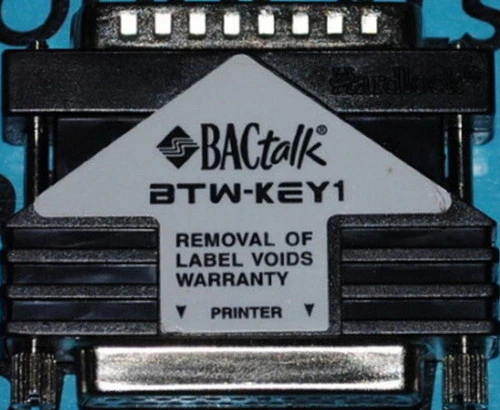 Alerton BTW-KEY1 BACtalk BACnet Software Key, Parallel Port, Dongle [Refurbished]