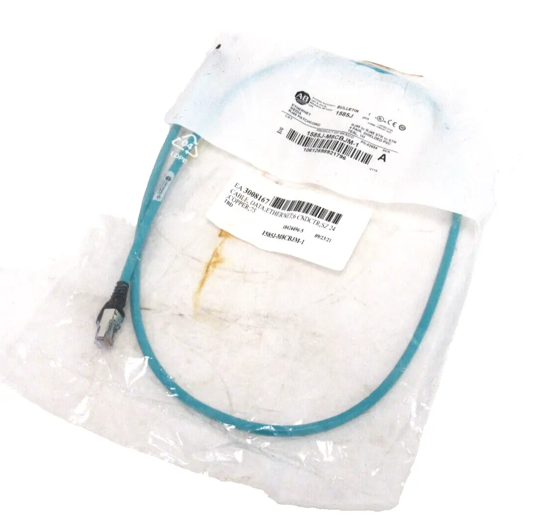 ALLEN BRADLEY 1585J-M8CBJM-1 ETHERNET CABLE SER.A 1585JM8CBJM1 NEW SURPLUS