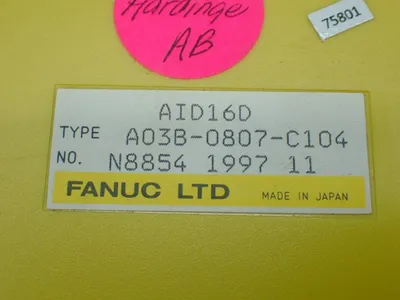 Used FANUC A03B0807C104 PLC Input & Output Ohio US | HGR 24 #885647