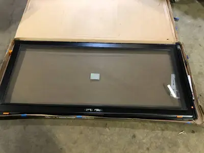 Andersen 3000 Series 36 in. x 80 in. Black Right-Hand Full View Interchangeable Aluminum Storm Door Customer Returns See Pictures