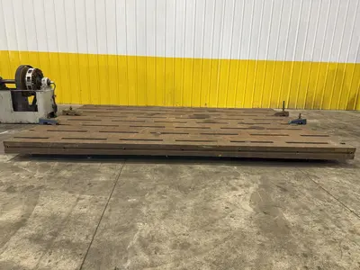 12' LONG X 8' WIDE X 5" THICK T-SLOTTED FLOOR PLATE / LAYOUT TABLE: YOBRO #23835