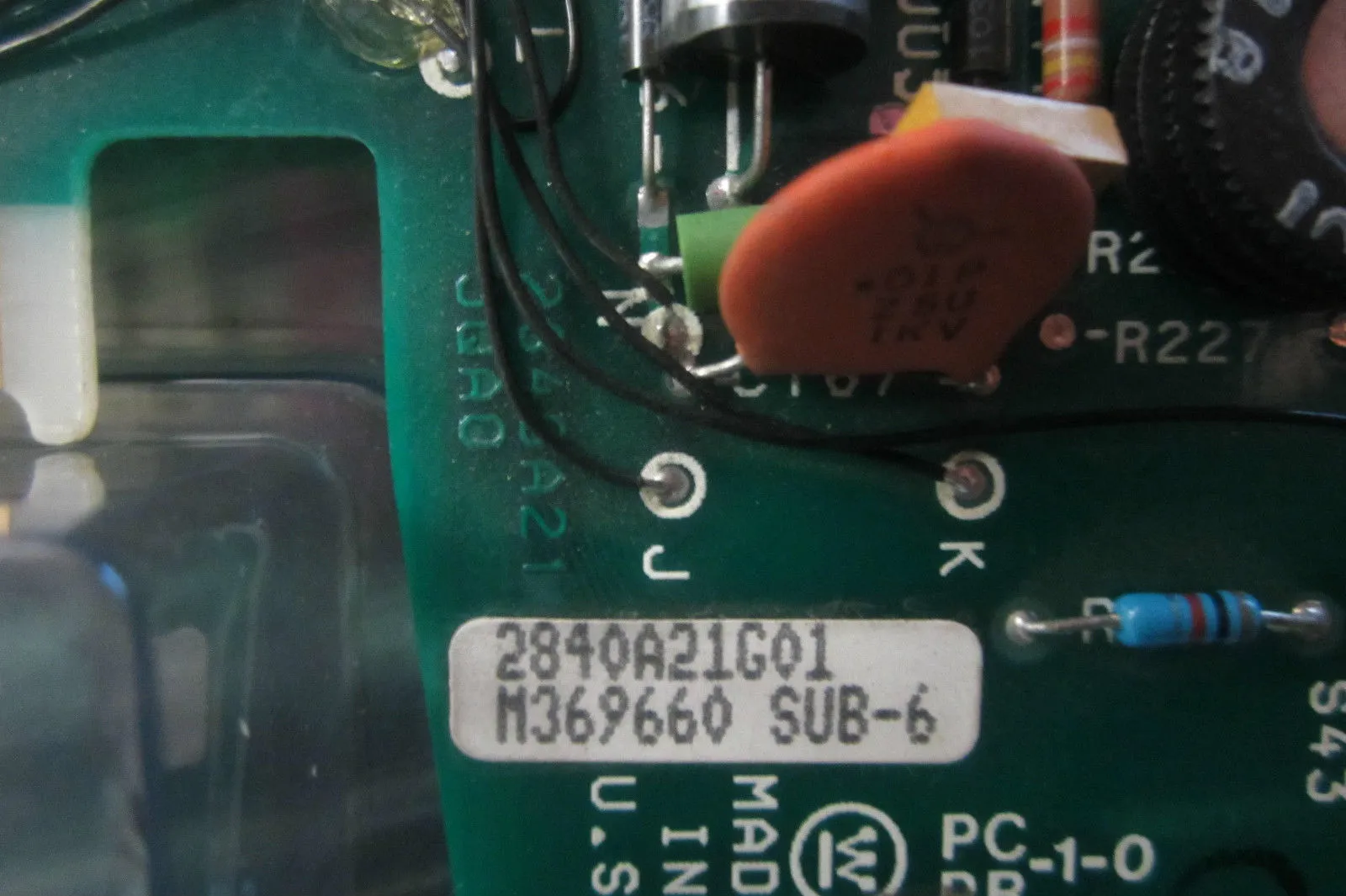 USED WESTINGHOUSE 2840A21G01 PC BOARD M369660