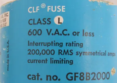 NEW GENERAL ELECTRIC GF8B2000 FUSE 2000A
