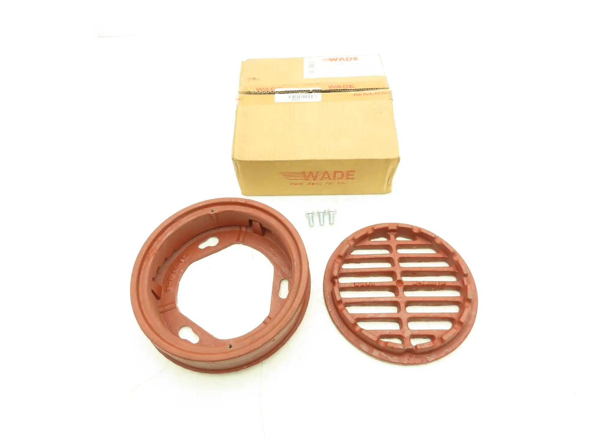 Wade 1300.FLDR 8" Top Assembly Floor Drain Cast Iron Collar Adapter Grate HDW