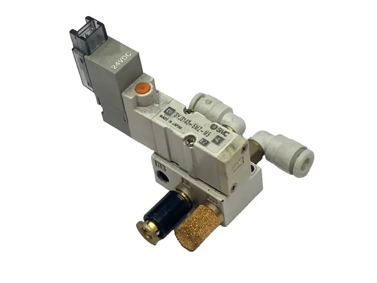 Used SMC Solenoid Valve 24VDC 5 Way Valve Base Solenoid Valves Michigan US | Maverick Industrial Sales #1395380