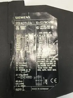 USED SIEMENS 3TF4011-0A