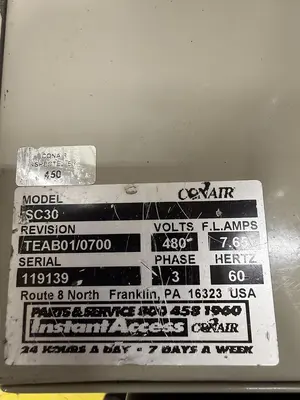 Used CONAIR SC30 Dryers Michigan US | Ideal Machinery #1293378