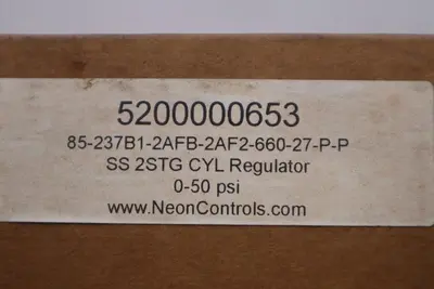 Neon Controls 85 Series 85-237B1-2AFB-2AF2-660-27-P-P CYL REGULATOR #3724CC