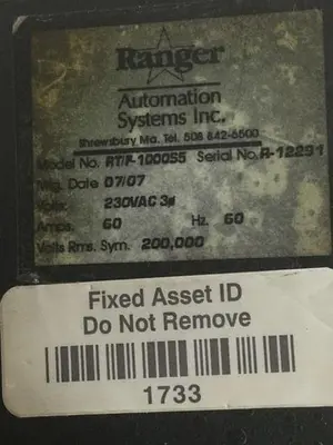 USED RANGER AUTOMATION SYSTEMS RT/F-1000S5 WH