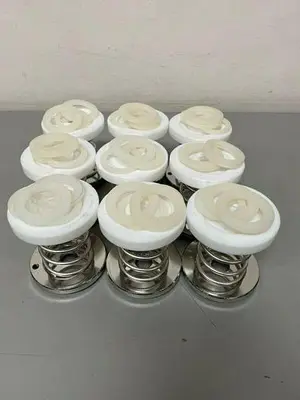 USED CUNO STAINLESS STEEL LENTICULAR CHROMATOGRAPHY COLUMN SET W/ SPRING & GASKETS