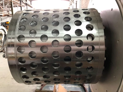 Escher-Wyss P-500/2 pusher centrifuge, 316SS.