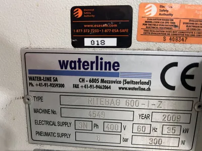2009 Waterline Ritebag 600 Bag Machines, Pouch | Mark One Machinery (2)
