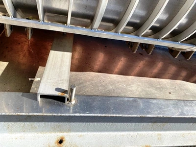 FKC HX-550 screw press for fish dewatering, 304SS & CS frame.