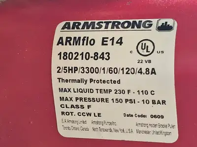 Used ARMSTRONG 180210-843 Parts (Hydraulics and Pneumatics) British Columbia CA | Lenmark #1440556