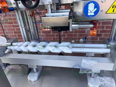 USED CAPMATIC SLEEVESTAR 300 FULL SLEEVE STAINLESS STEEL LABELING MACHINE