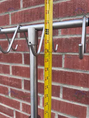 USED CENTICARE CORP C-IV-1000D-8  8 HOOK IV POLE,  SUPPORT UP TO 200 LBS