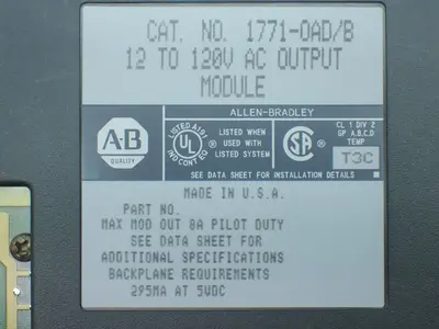 USED ALLENBRADLEY 1771OAD/B