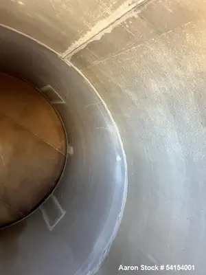 Used – 3,800 Gallon Stainless Steel Vertical Storage Tank – 316 SS, Flat Top, Di