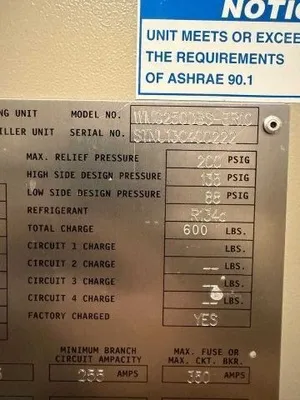 2018 DAIKIN-MCQUAY WMC250DBS-ER10 Chillers | Perry Equipment (3)