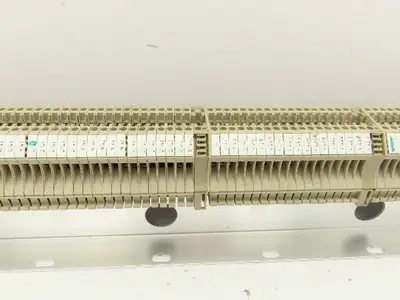Weidmuller Terminal Block DIN Rail 1 Meter Lot of 110+