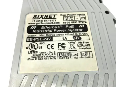 Used Red Lion Etherbus PoE Industrial Ethernet Power Injector Misc Networking Equipment Michigan US | Maverick Industrial Sales #1393539