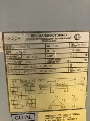 USED REX MANUFACTURING D175HP/K4