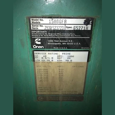 Cummins Onan 150 kW Generator Trailers