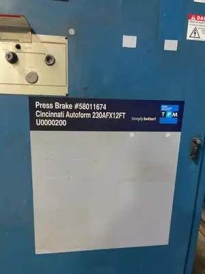 USED CINCINNATI 230 AF X 12FT
