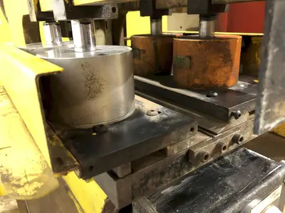 10" x .080" COIL JOINING TECH SHEAR BUTT END WELDER WITH MILLER ECONO TWIN HF WELDER: STOCK #19064