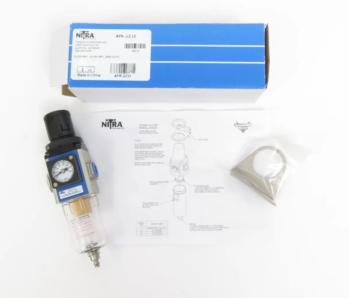 New | in-Stock Nitra Pneumatics AFR-2233 Regulators California US | ANACAPA EQUIPMENT BROKERS, INC #1480483