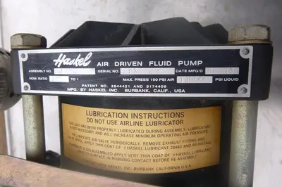 USED 1983 HASKEL DSF-122-2HP