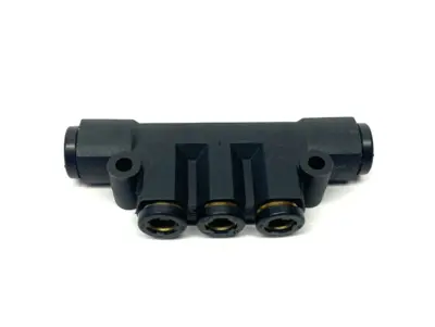 USED PARKER PNEUMATIC PUSH-IN FITTING 6MM TO 8MM TUBE BLACK