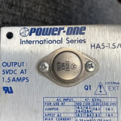 Used Power One ["HA5-1.5/0VP-A", "HA5-1.5/OVP-A"] Single Output Power Supplies California US | Davliegogo LLC #1707854
