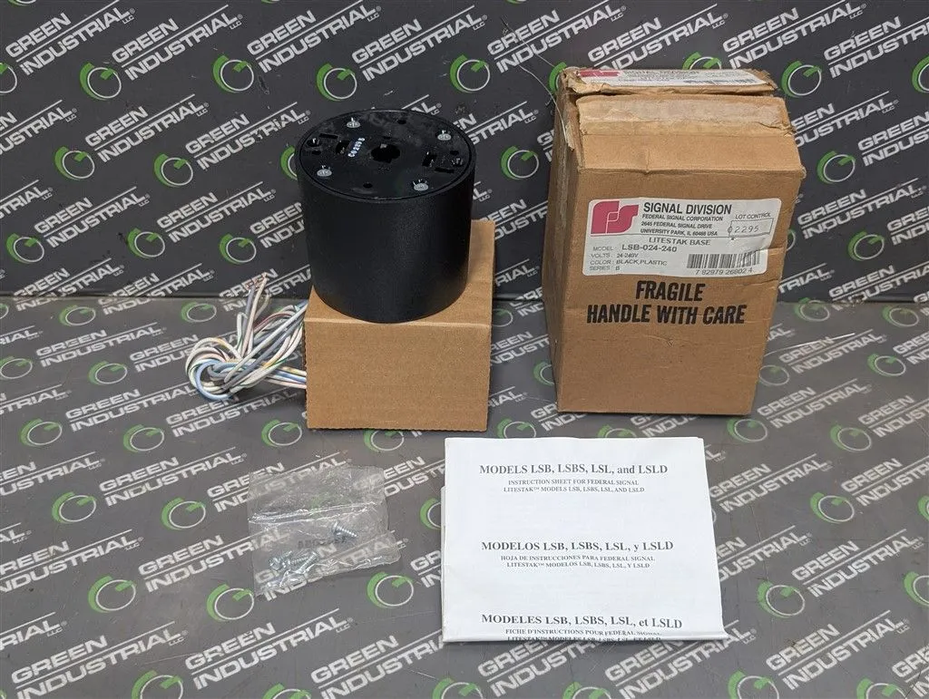 Signal Division LSB-024-240 Light Stack Base Black Plastic New NIB