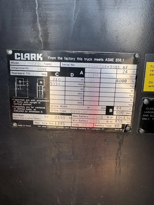 USED 2007 CLARK NPR20