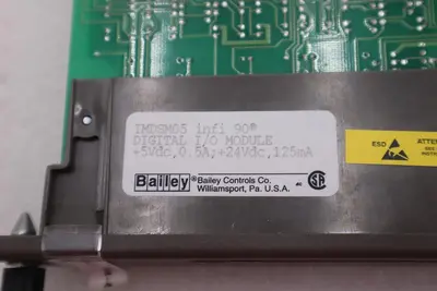 Bailey IMDSM05 Infi 90 Digital Input Output Module 125mA SADR 3 4-4-4 #K-1634