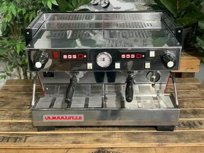 LA MARZOCCO LINEA CLASSIC 2 GROUP RED CHRONO TOUCH PADS ESPRESSO COFFEE MACHINE