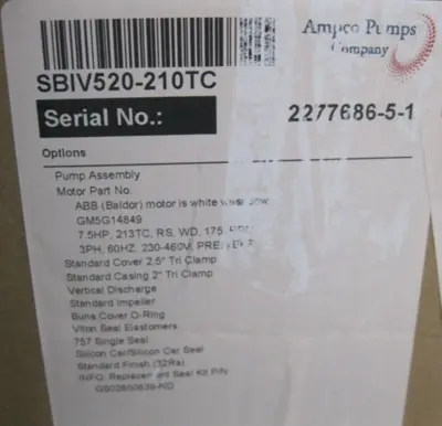 NEW Ampco SBIV520-210TC