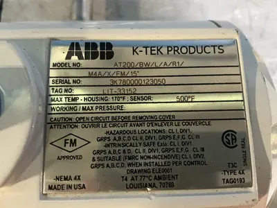Used ABB AT200/BW/L/A/R1 Pressure Transmitters Ohio US | HGR 24 #1316206